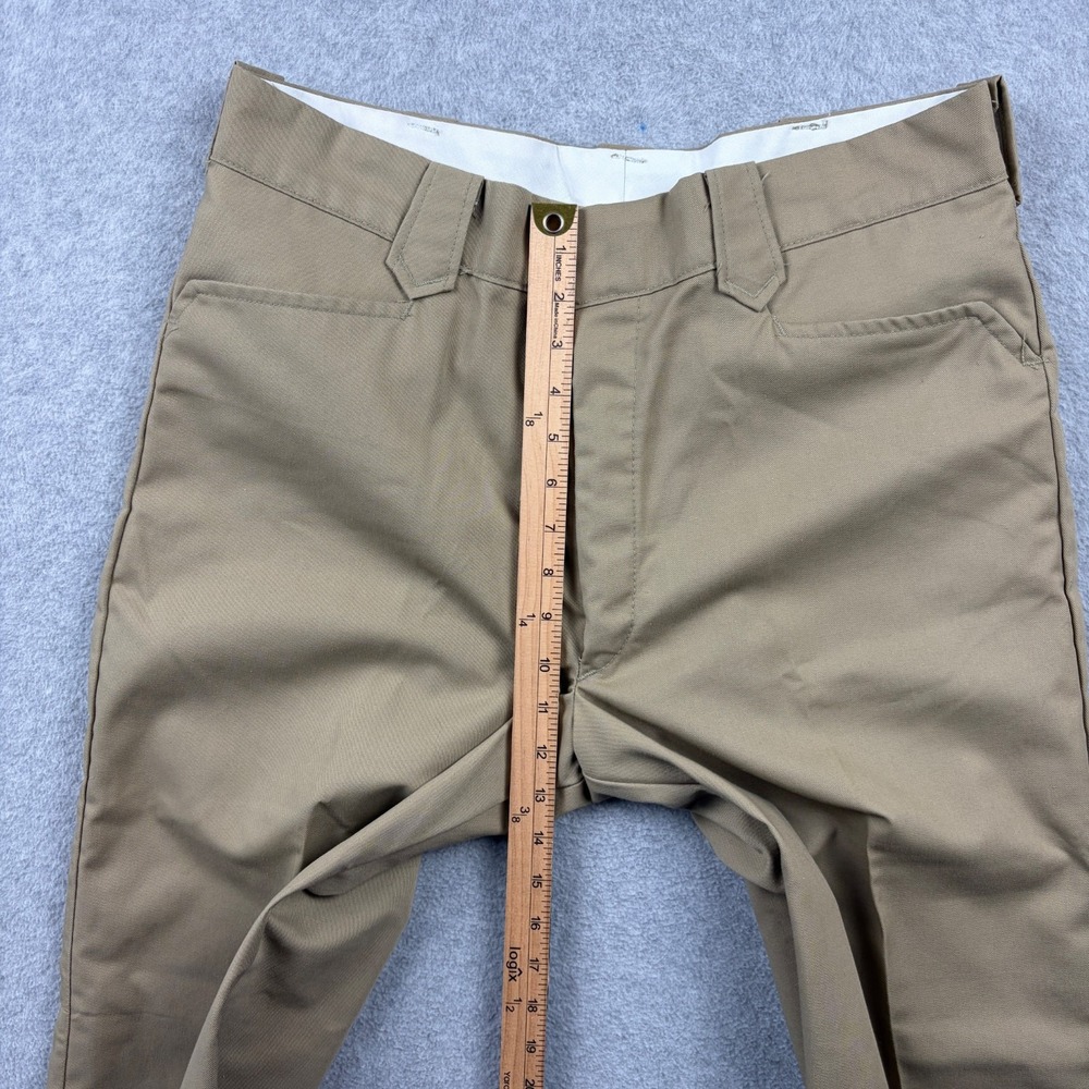 Vintage Tuf Nut Pants Mens 36x30 Khaki Twill Pearl Snap Pocket 70s Western USA - Picture 9 of 11